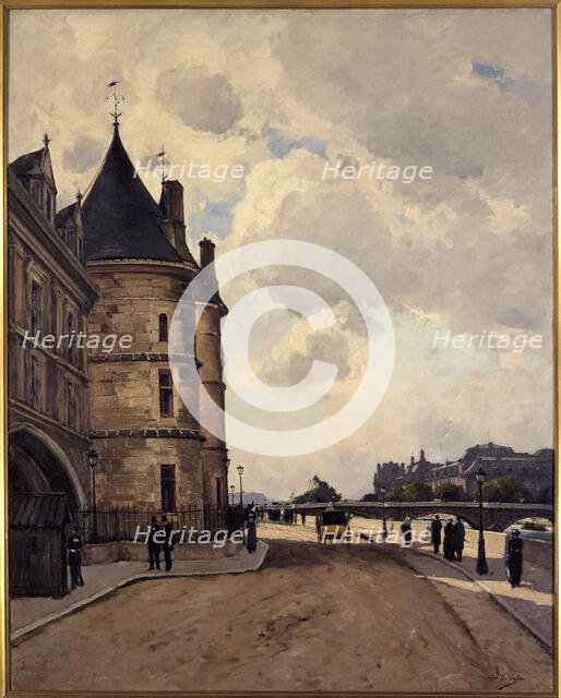 Quai de l'Horloge, c1882. Creator: Paul Lecomte.