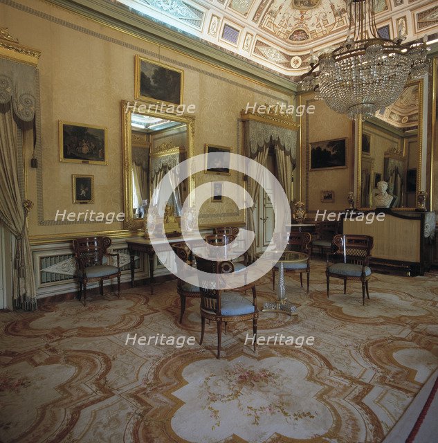 Detail of the study of Queen Elizabeth II (1830 - 1904) at the Royal Palace of Aranjuez.