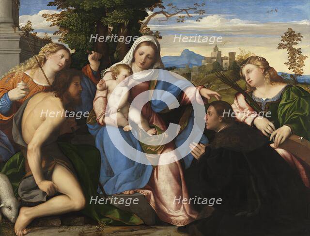 The Virgin and Child with Saints and a Donor, 1518. Creator: Jacopo Palma il Vecchio.