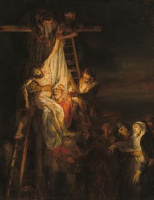 The Descent from the Cross, 1650/1652. Creators: Constantijn van Renesse, Workshop of Rembrandt.