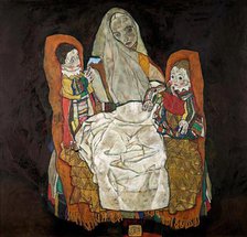 Mother with two children III, 1915-1917. Creator: Egon Schiele.
