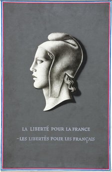 'Freedom for France - freedom for the French', World War II poster, 1940. Creator: Unknown.