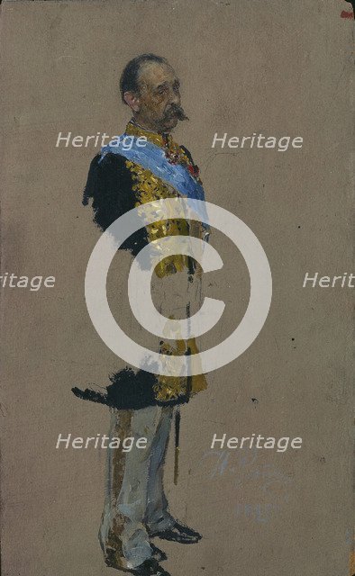 Portrait of Count Dmitry Andreyevich Tolstoy (1823-1889), 1885. Artist: Repin, Ilya Yefimovich (1844-1930)