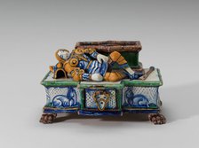 Inkstand with sleeping knight, late 15th/early 16th century. Creator: Unknown.