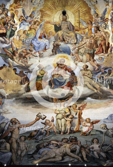 The Last Judgement, Duomo of Florence, Italy, 1572-1579.  Creators: Giorgio Vasari, Federico Zuccaro.