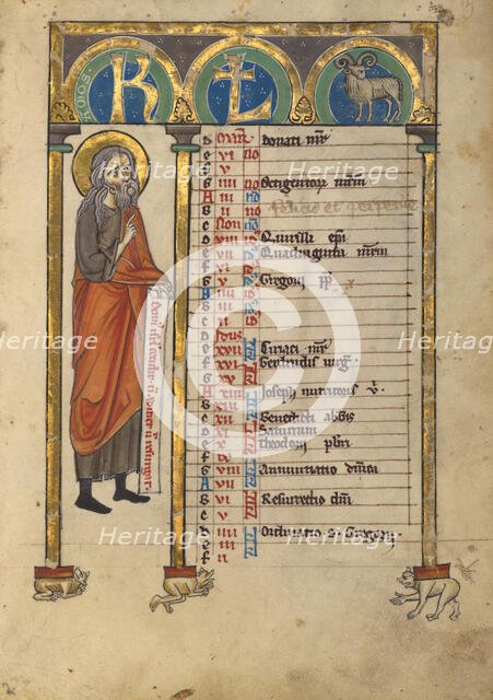 Amos; Psalter, about 1240-1250. Creator: Unknown.
