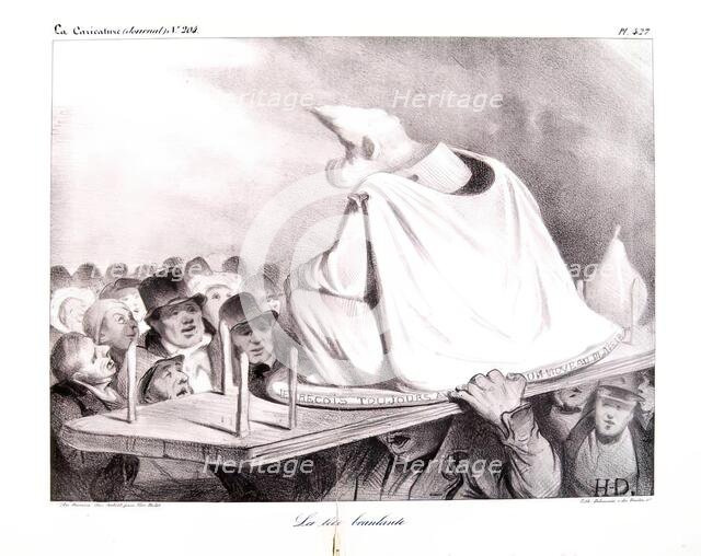 La tête branlante, 1834. Creator: Honore Daumier.