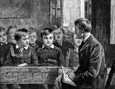 Boy's class at an American Sunday School, 1890. Artist: Unknown