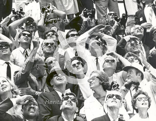 King Baudouin and Queen Fabiola of Belgium watch Apollo 10 lift off..., Florida, USA, 1969. Creator: NASA.