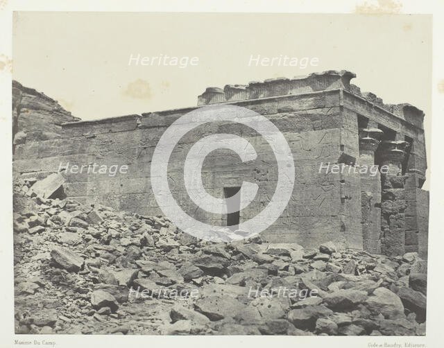Temple De Dandour (Ancienne Tantour), Dédié à La Triade Osiris-Isis-Horus; Nubie, 1849/51. Creator: Maxime du Camp.