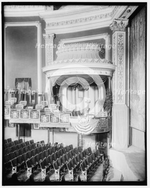 President's Box, Belasco Theater, between 1910 and 1920. Creator: Harris & Ewing.