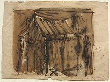 Tent (recto); Two Sketches (verso). Creator: Josef Platzer (Austrian, 1751-1806).