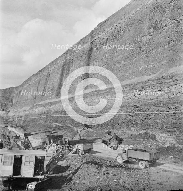 Carrington's Coppice Opencast Colliery, Smalley, Amber Valley, Derbyshire, 26/07/1949. Creator: John Laing plc.