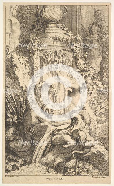 Naiades, Tritons and the Bath of Priap, 1736. Creator: Pierre Alexandre Aveline.