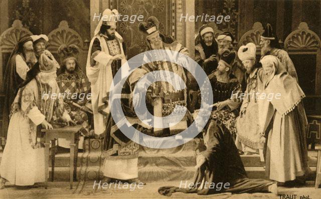 Judas before the Sanhedrin, 1922.  Creator: Henry Traut.