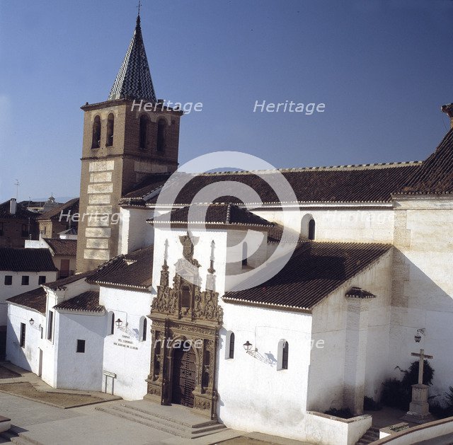 Exterior view of the convent of Santiago in Guadix (Granada).