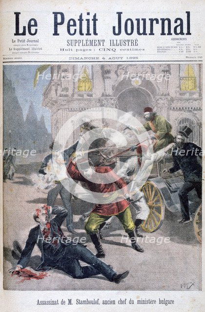 Assasination of Stefan Stambulov, Sofia, Bulgaria, 1895. Artist: Henri Meyer