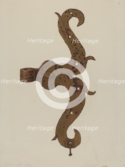 Hinge Butt, c. 1940. Creator: Nicholas Amantea.