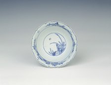Kraak blue and white bowl with birds and flowers, Ming dynasty, China, 1560-1580. Artist: Unknown
