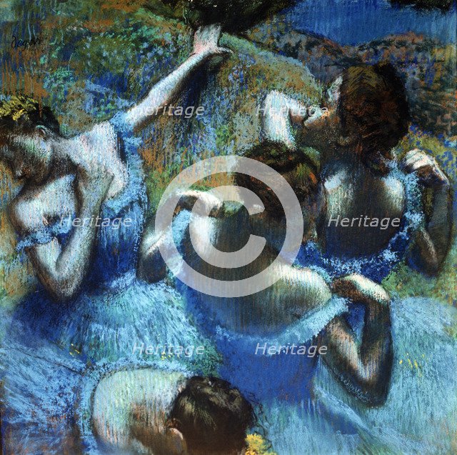 'Dancers in Blue', c1898.  Artist: Edgar Degas