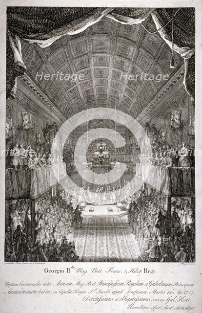 Wedding of Anne, Princess Royal, and William IV of Orange, St James's Palace, London, 1733.     Artist: Jacques Rigaud