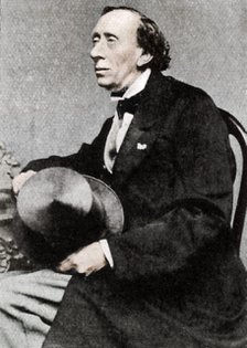 Hans Christian Andersen, Danish author and poet, mid 19th century. Artist: Unknown