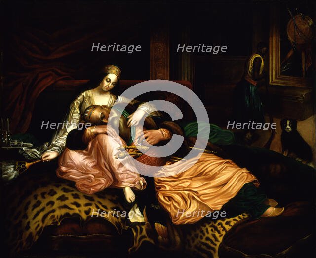 (Interior Scene with Sultan and Concubine). Creator: Thomas Buchanan Read.