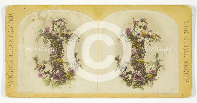 Untitled [wreath in the shape of an anchor], late 19th century.  Creator: Unknown.
