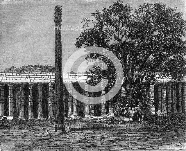 'The Iron Column of the King Dhava, Koutub, Delhi', c1891. Creator: James Grant.