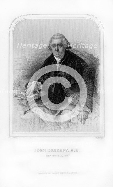 John Gregory, Scottish physician and philosopher, (1870).Artist: W Howison