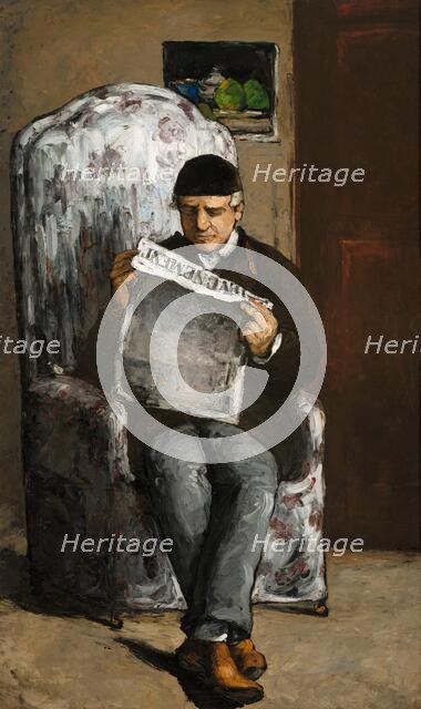 The Artist's Father, Reading "L'Événement", 1866. Creator: Paul Cezanne.
