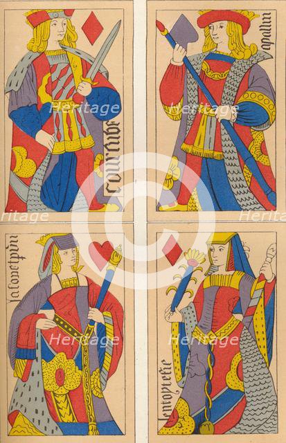 Playing cards, 16th century?, (1849). Creator: E Hauger.