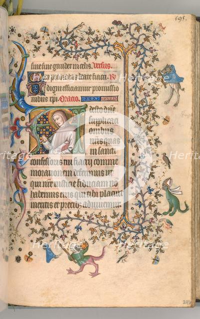 Hours of Charles the Noble, King of Navarre (1361-1425), fol. 292r, St. Fiacre, c. 1405. Creator: Master of the Brussels Initials and Associates (French).