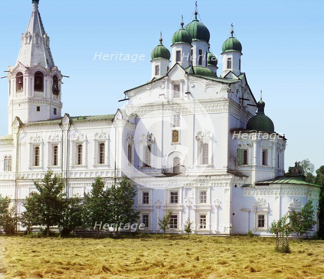 Assumption Cathedral in the Dalmatov Monastery, 1912. Creator: Sergey Mikhaylovich Prokudin-Gorsky.