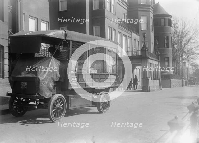 Belongings of Count J.H. Von Bernstorff being removed from the German Embassy, Washington DC, 1917.  Creator: Harris & Ewing.
