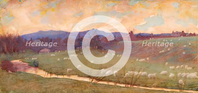 Bogie Bridge, Sunset, c1870-1890. Creator: George Wilson.