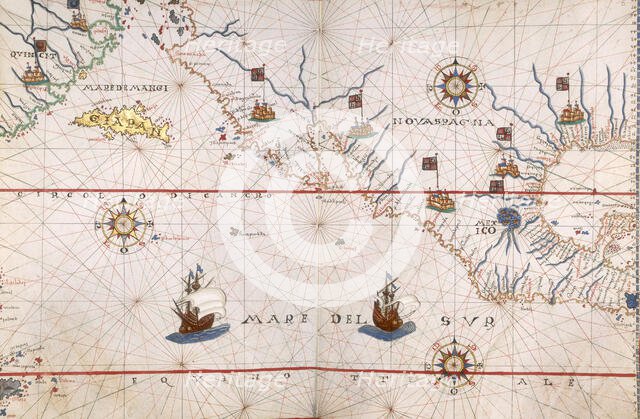 Map of Mexico, 1567. Creator: Joan Martines.