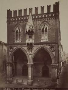 Foro dei Mercanti - Palazzo della Mercanzia, Bologna, between 1880-1890. Creator: Emilia.
