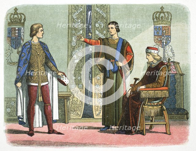 Henry VI of England and the Dukes of York and Somerset, 1450 (1864). Artist: James William Edmund Doyle