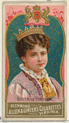 Queen of Portugal, from World's Sovereigns series (N34) for Allen & Ginter Cigarettes, 1889., 1889. Creator: Allen & Ginter.