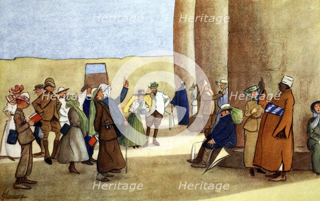 'Tow Rows in the Temple', 1908.  Artist: Lance Thackeray