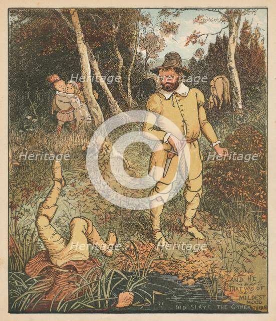 'And He That Was of Mildest Mood Did Slaye The Other There', c1880.  Creator: Randolph Caldecott.