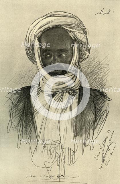 Man on board the 'Hatasoo' steamboat, Egypt, 1898.  Creator: Christian Wilhelm Allers.