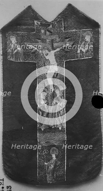 Chasuble with The Crucifixion, Holy Women and Saints, German, early 17th century. Creator: Unknown.