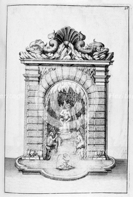 Fountain design, 1664. Artist: Georg Andreas Bockler
