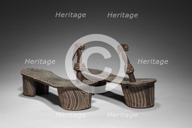 Patten-type Shoes with Pegs, c. 1800s. Creator: Unknown.