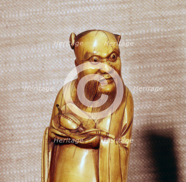 The Taoist Immortal, Chung Li Ch'Uan, Chinese Ivory, Ming Dynasty, 17th century. Artist: Unknown.