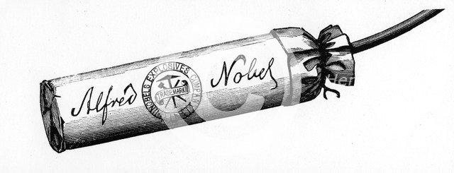 Cartridge from Nobel Explosives Company Limited, Ardeer, Ayrshire, 1884. Artist: Unknown