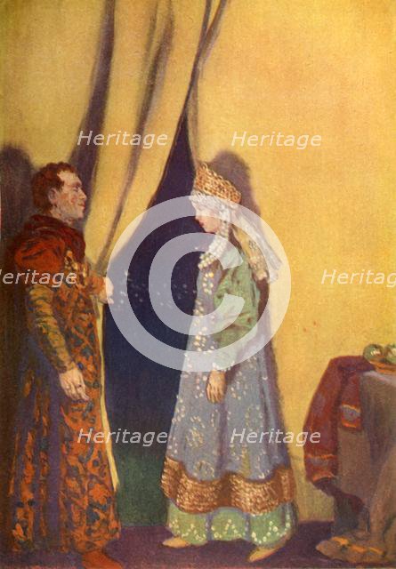 'The Doge gallantly raised the hanging at the door', 1917. Creator: Unknown.