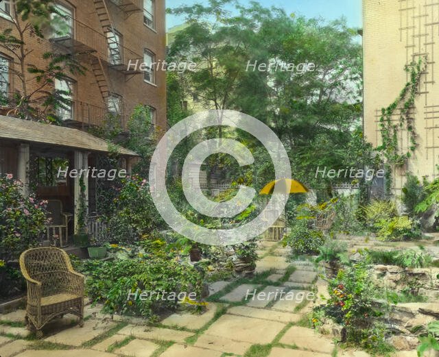 "Flagstones," Charles Clinton Marshall house, 117 West 55th Street, New York, between 1921 and 1922. Creator: Frances Benjamin Johnston.